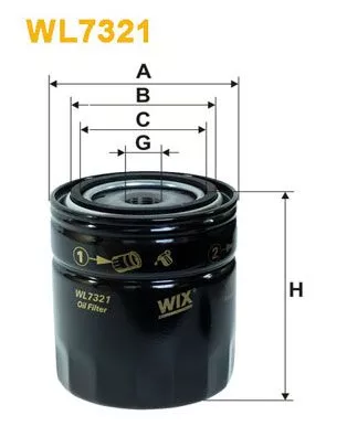 WIX FILTERS WL7321 Оливний фільтр