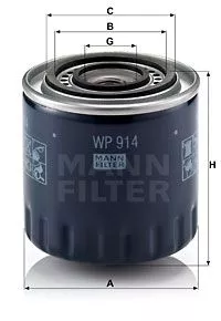 MANN-FILTER WP914 Масляный фильтр