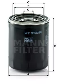 WP928/80 Масляный фильтр